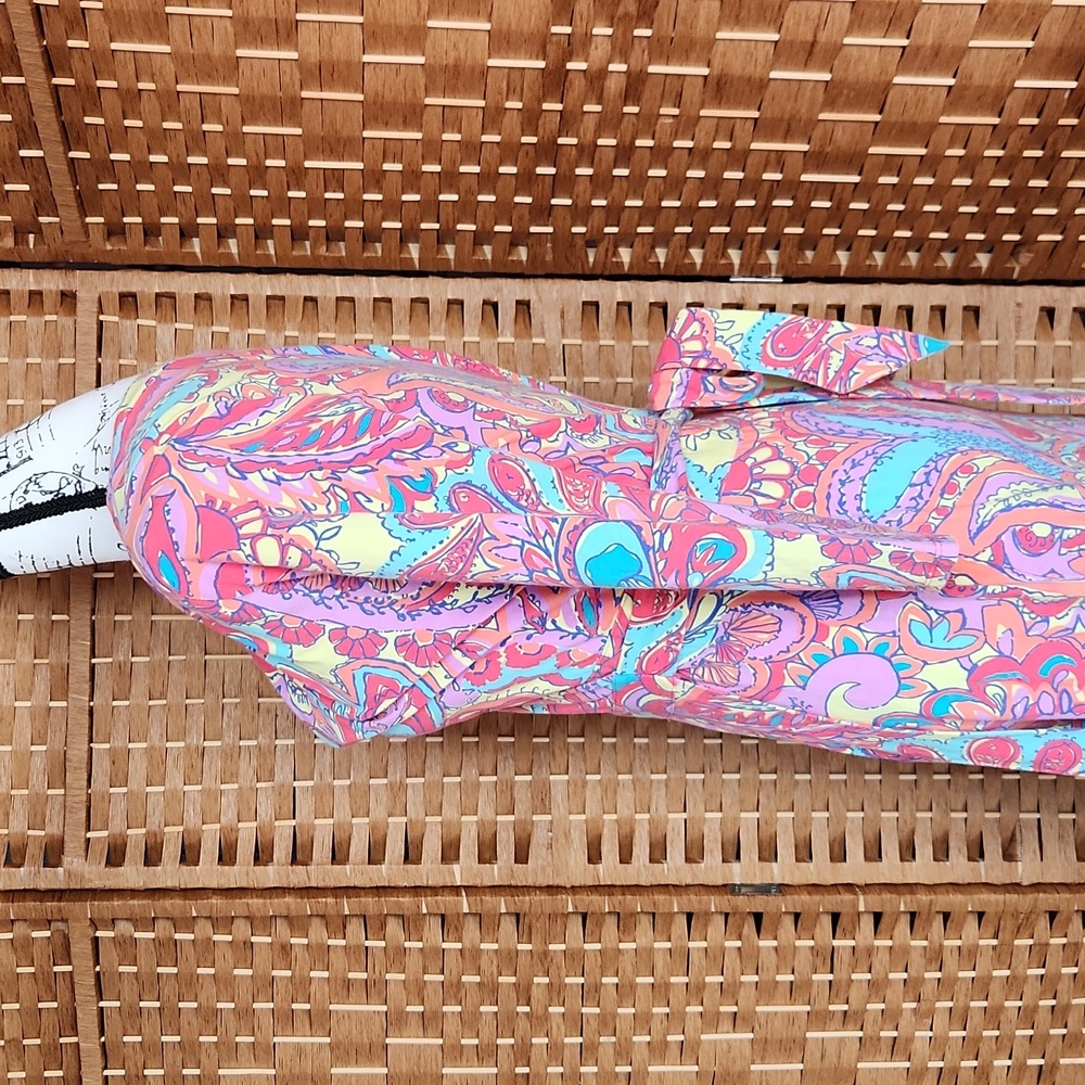 Lilly Pulitzer, Summer, Spring, Adriana Jersey V-neck, Colorful Wrap Maxi Dress - Picture 9 of 9